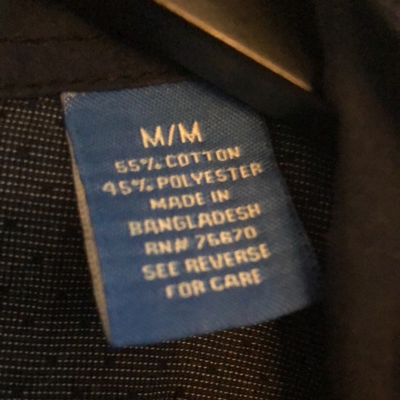 Michale Brandon navy button down shirt, medium - Picture 4 of 4